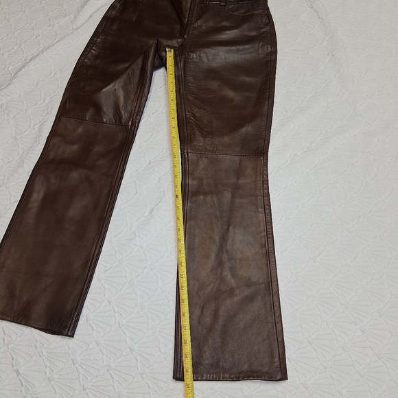 Banana Republic Dark Brown Straight Leg Vegan Leather Pant  Size 6 - Picture 11 of 17
